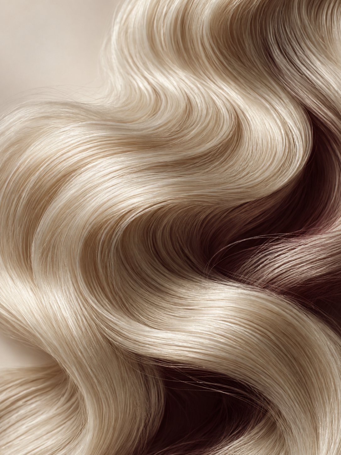 AI artwork of sculptural ivory hair waves